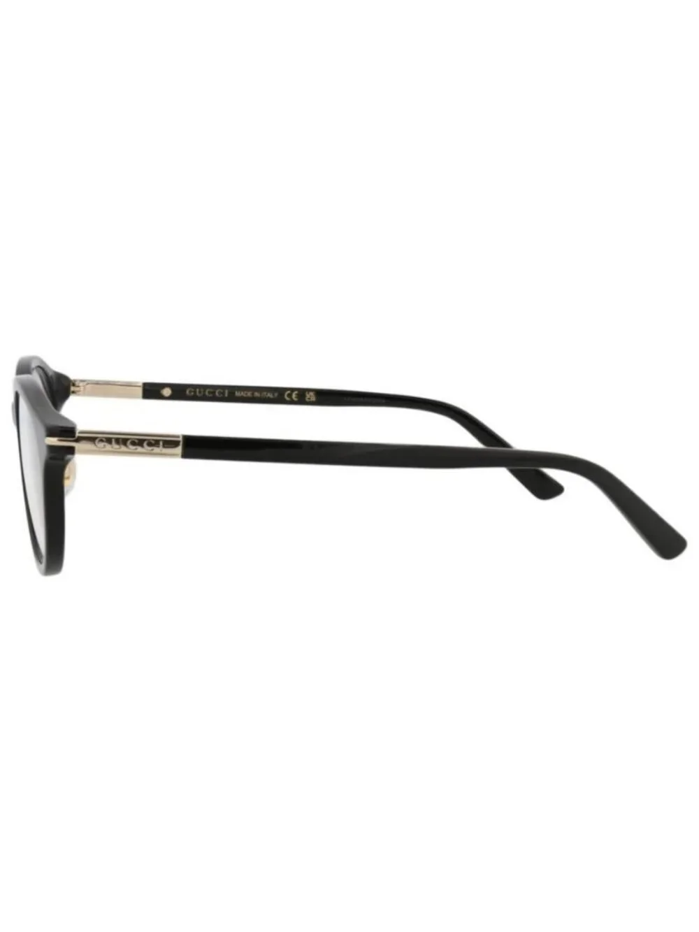 New Gucci Mens Round/Oval Black Black Transparent Fashion Designer Eyeglasses